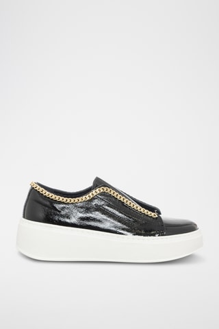 Lakleren Platform Slip-ons - Zwart - Loretta Pettinari