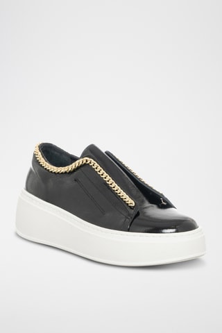 Lakleren Platform Slip-ons - Zwart - Loretta Pettinari
