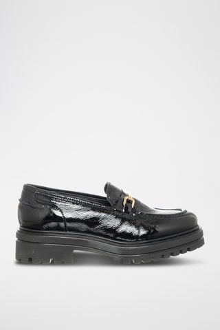Mocassins à talons en cuir - Noir - Loretta Pettinari