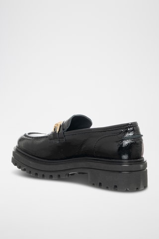 Mocassins à talons en cuir - Noir - Loretta Pettinari