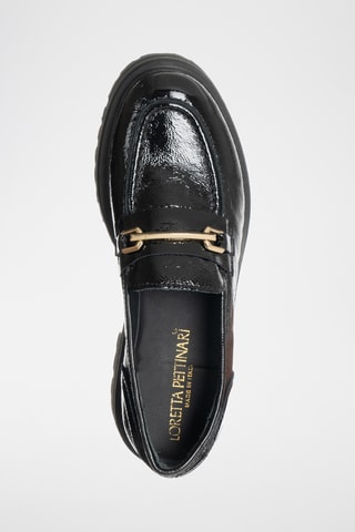 Mocassins à talons en cuir - Noir - Loretta Pettinari