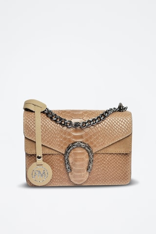 Leren Schoudertas - Rood Roberta M - Beige