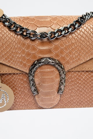Leren Schoudertas - Rood Roberta M - Beige