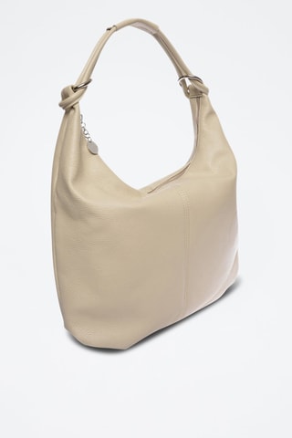 Leren Shopper - Beige en goudkleurig