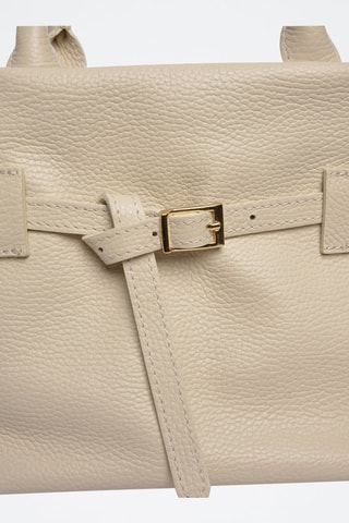Leren Handtas - Beige