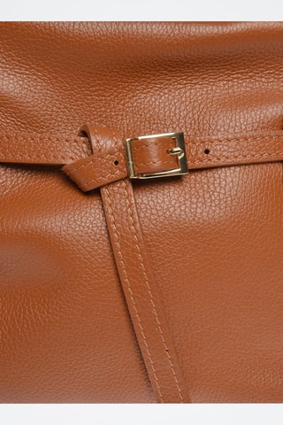 Leren Handtas - Bruin en goudkleurig