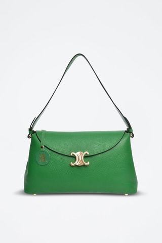 Leren Handtas - Groen en goudkleurig