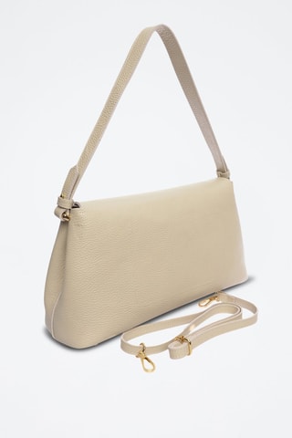 Leren Handtas - Beige en goudkleurig