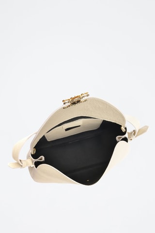 Leren Handtas - Beige en goudkleurig