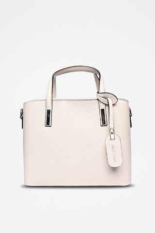 Leren Handtas - Beige