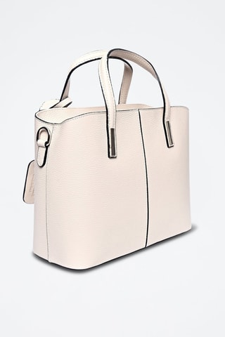 Leren Handtas - Beige