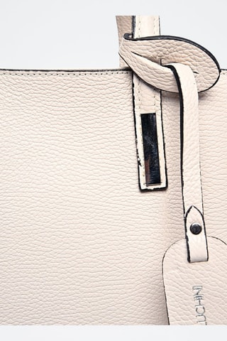 Leren Handtas - Beige