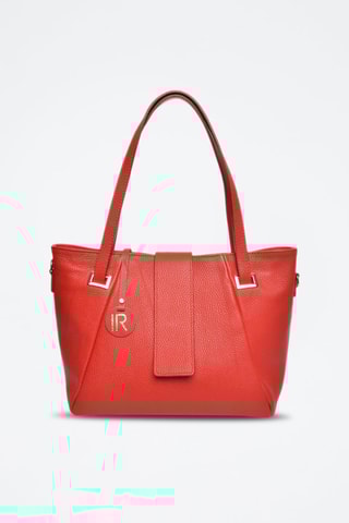Leren Handtas - Rood en goudkleurig