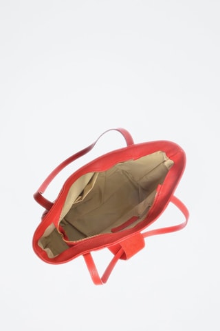 Leren Handtas - Rood en goudkleurig