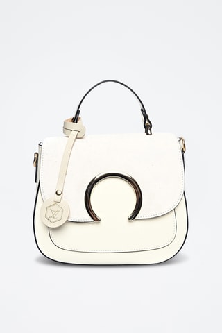 Leren Handtas - Luisa Vannini - Beige