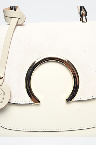 Leren Handtas - Luisa Vannini - Beige