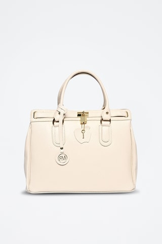 Leren Handtas - Roberta M - Beige