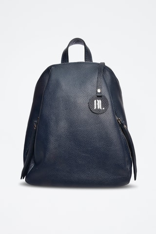 Leren Rugtas - Anna Luchini - Blauw