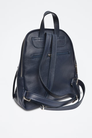 Leren Rugtas - Anna Luchini - Blauw