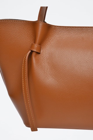 Leren Handtas - Bruin en goudkleurig