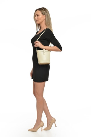Leren Handtas - Beige