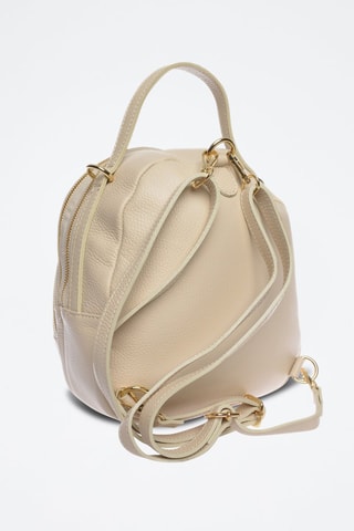 Leren Rugtas - Beige en goudkleurig