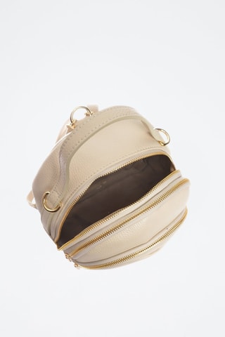 Leren Rugtas - Beige en goudkleurig