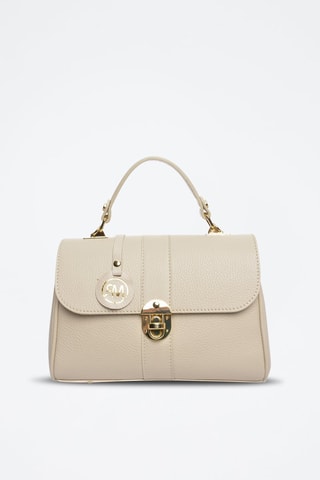 Leren Handtas - Beige