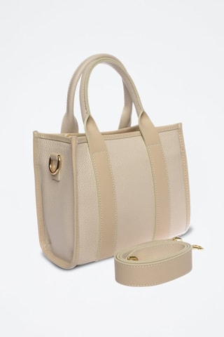 Leren Handtas - Beige