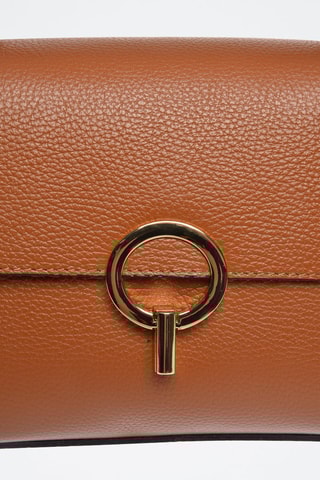 Leren Handtas - Bruin en goudkleurig