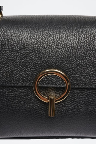 Leren Handtas - Zwart en goudkleurig