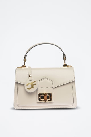 Leren Handtas - Carla Ferreri - Beige