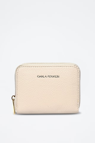 Leren Portefeuille - Carla Ferreri - Beige