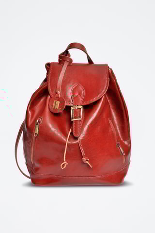 Leren Rugtas - Rood