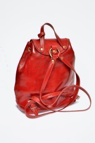 Leren Rugtas - Rood