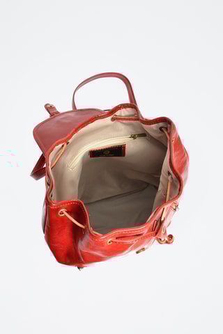 Leren Rugtas - Rood