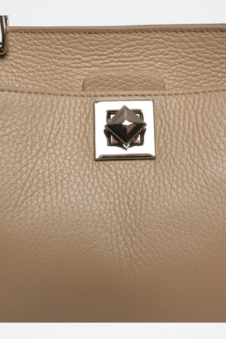 Leren Handtas - Beige
