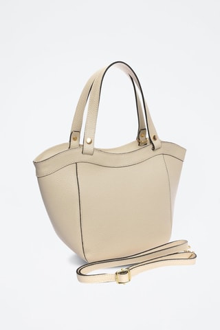 Leren Handtas - Beige