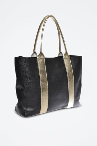 Leren Shopper - Zwart en goudkleurig