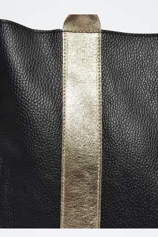 Leren Shopper - Zwart en goudkleurig