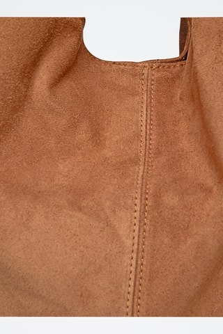 Nubuck Trendy Handtas - Anna Luchini - Bruin