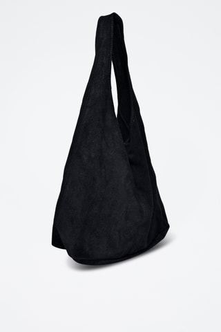 Nubuck Trendy Handtas - Anna Luchini - Zwart