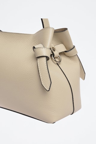 Leren Handtas - Wit en beige