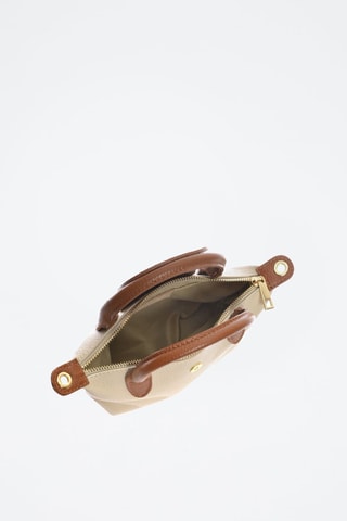 Leren Handtas - Beige en bruin