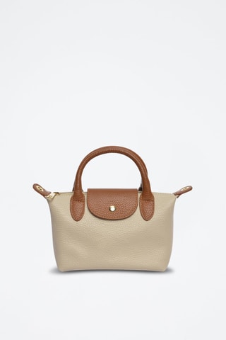Leren Handtas - Beige en bruin