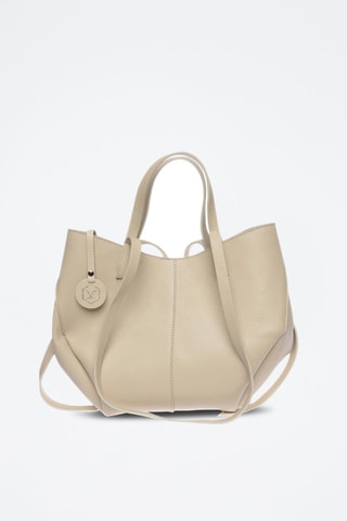 Leren Shopper - Beige en goudkleurig
