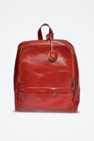 Leren Rugtas - Rood