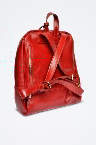 Leren Rugtas - Rood