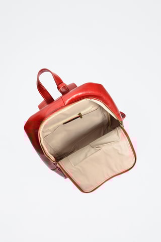 Leren Rugtas - Rood