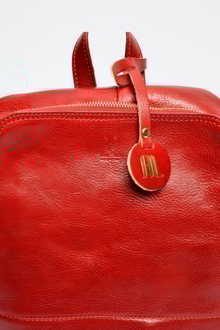 Leren Rugtas - Rood